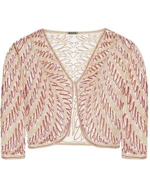 Bode Verzierter Rita Cardigan - Pink