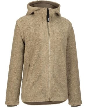 Lamunt Hooded Teddy-Fleece Jacket - Natural