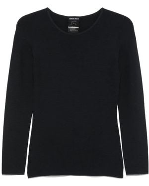 Giorgio Armani リブ トップ - ブラック
