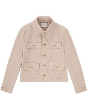 Circolo 1901 Button-Pockets Linen Cropped Jacket - Natural