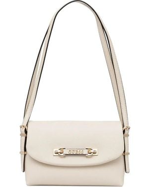 Guess Flap-Front Shoulder Bag - White
