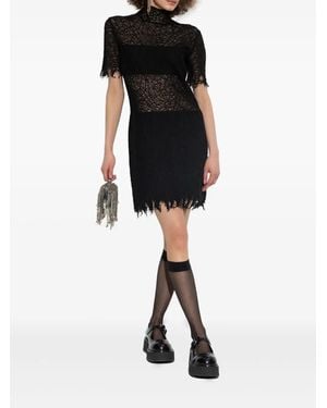 McQueen Laced Dress - ブラック