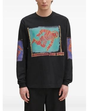 BBCICECREAM Astronaut-Print Long-Sleeve T-Shirt - Grey