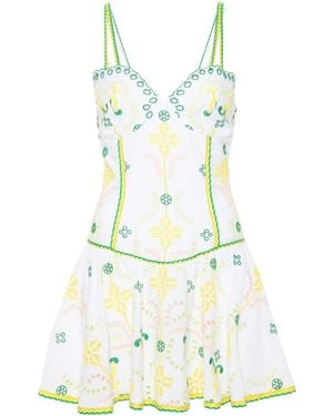 Charo Ruiz Sissy Broderie-Anglaise Mini Dress - White