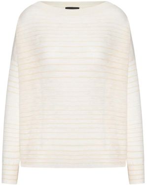Roberto Collina Stripped Knitted T-shirt - ホワイト