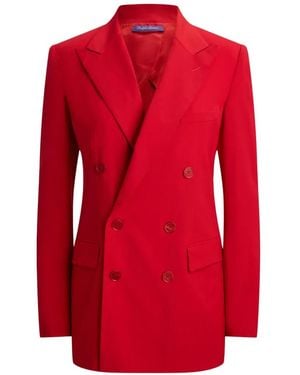 Ralph Lauren Blazer Ramona À Boutonnière Croisée - Red