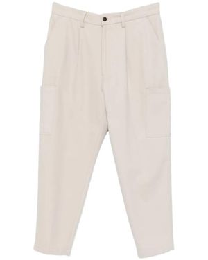 Eleventy Pantalones Ajustados Con Pinzas - Blanco