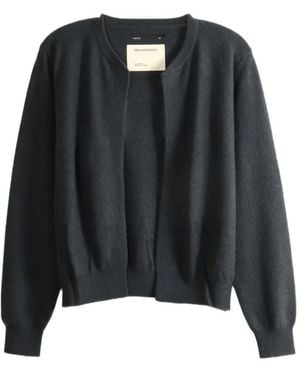 Frenckenberger Fine-Knit Open-Front Cardigan - Black