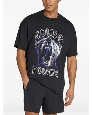 adidas Graphic-Print T-Shirt - Black