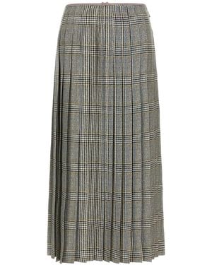 Thom Browne Minirock mit Hahnentrittmuster - Grau