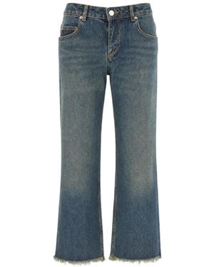 Isabel Marant Faded-Effect Frayed Jeans - Blue
