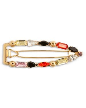 La DoubleJ Crystal-Embellished Hair Clip - Metallic