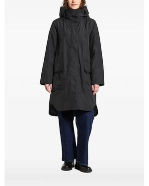Didriksons Aioko Hooded Curved-Hem Jacket - Black