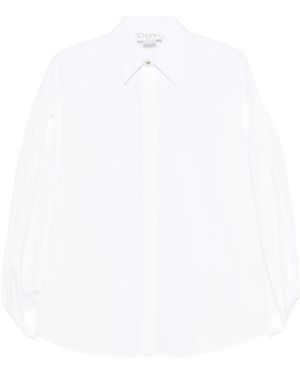 Genny Point-Collar Shirt - White