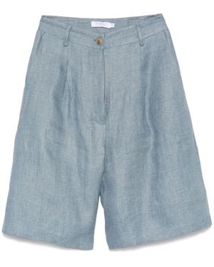 Barba Napoli Shorts Aus Leinen - Blau