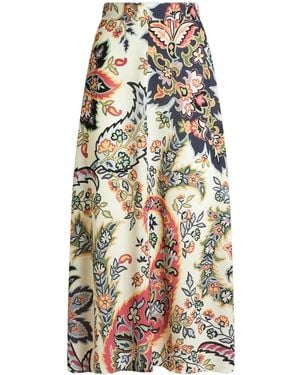 Etro ペイズリー Aラインスカート - ホワイト