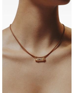 Marie Lichtenberg Smash Locket Ruby Necklace - Brown
