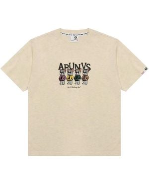 Aape By A Bathing Ape T-Shirt mit Bulldog-Print - Natur