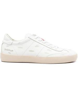 Ishikawa No Star Leather Sneakers - White