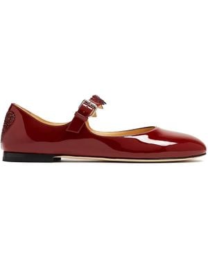 Mach & Mach Petit Coeur Ballerinas - Rot