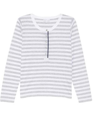 agnès b. Striped Cotton T-Shirt - White