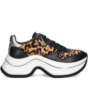 MICHAEL Michael Kors Arla Leopard-Print Trainers - Black
