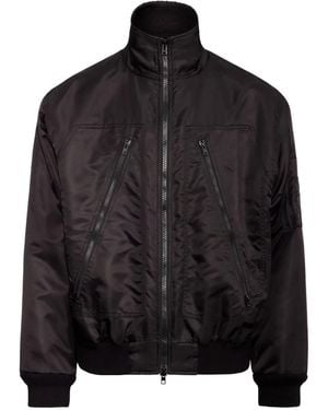 MM6 by Maison Martin Margiela Stitch-Detail Bomber Jacket - Black
