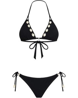 Banana Moon Shell-Detail Bikini - White