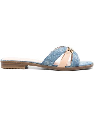 Guess Denim Slides - White
