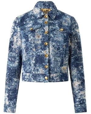 Roberto Cavalli Veste En Jean À Effet Délavé - Blue