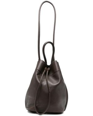 Uma Wang Medium Leather Tote Bag - Black