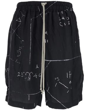Rick Owens Drawstring-Fastening Shorts - Blue