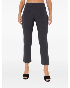 Norma Kamali Flat-Front Cropped Pants - Blue