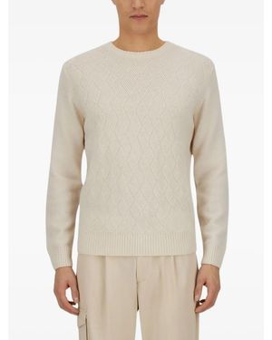 Herno ダイヤパターン カシミアセーター - ナチュラル