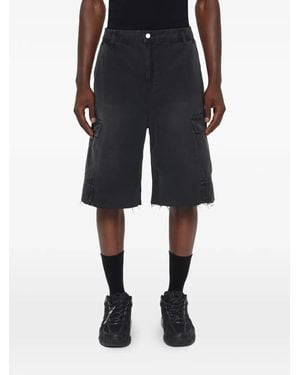 44 Label Group Frayed-Hem Shorts - Black