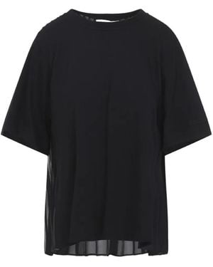 Max Mara Sportmax Pleated-Back T-Shirt - Black