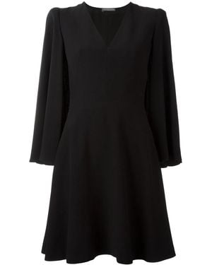 McQueen Vestido Acampanado - Negro