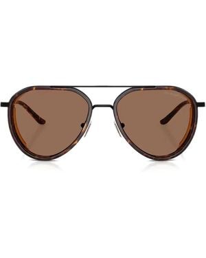 Emporio Armani Pilot-Frame Sunglasses - Brown
