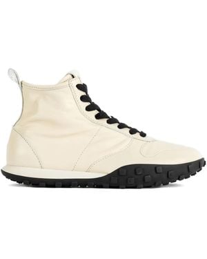 Jil Sander Moon High-Top Leather Sneakers - Natural
