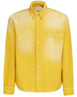 Marni Overdyed Denim Shirt - Yellow