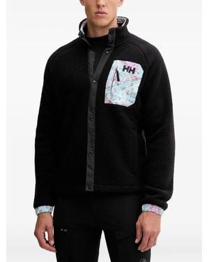 Helly Hansen Button Floral-Pocket Sweatshirt - Black