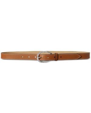 Polo Ralph Lauren Stirrup Leather Belt - White