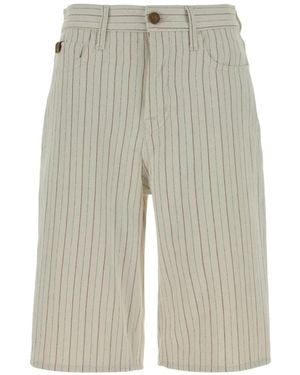 Jacob Cohen Pinstripe Buttoned Shorts - Gray