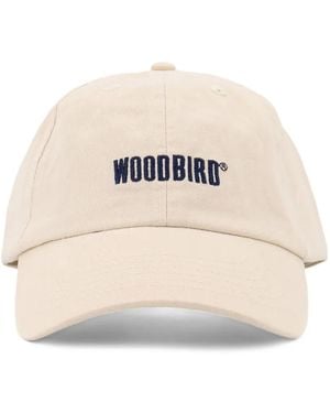 Woodbird Core Embroidered-Logo Cotton Cap - Natural