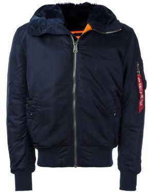 Alpha Industries Furred Collar Wind Breaker - Blue