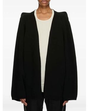 Rick Owens Cárdigan Con Hombros Estructurados - Negro