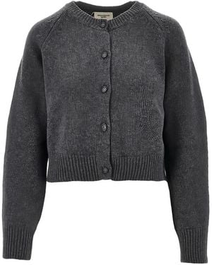 Weekend by Maxmara Ribbed-Trim Raglan-Sleeve Cardigan - Black