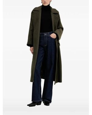 Sandro Ferrone Belted Coat - Black