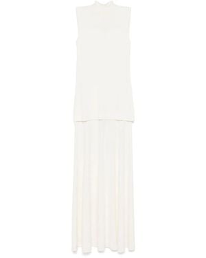 Jil Sander Crepe Maxi Dress - White