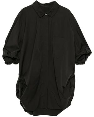 JNBY Asymmetric Gathered Shirt - Black